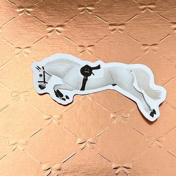 English Equestrian Horse Girl Horse Boy Cowboy CowGirl Single Decor Sticker - Picture 1 of 3